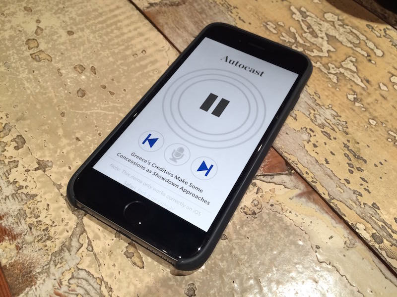 Autocast running on Jack's iPhone 6