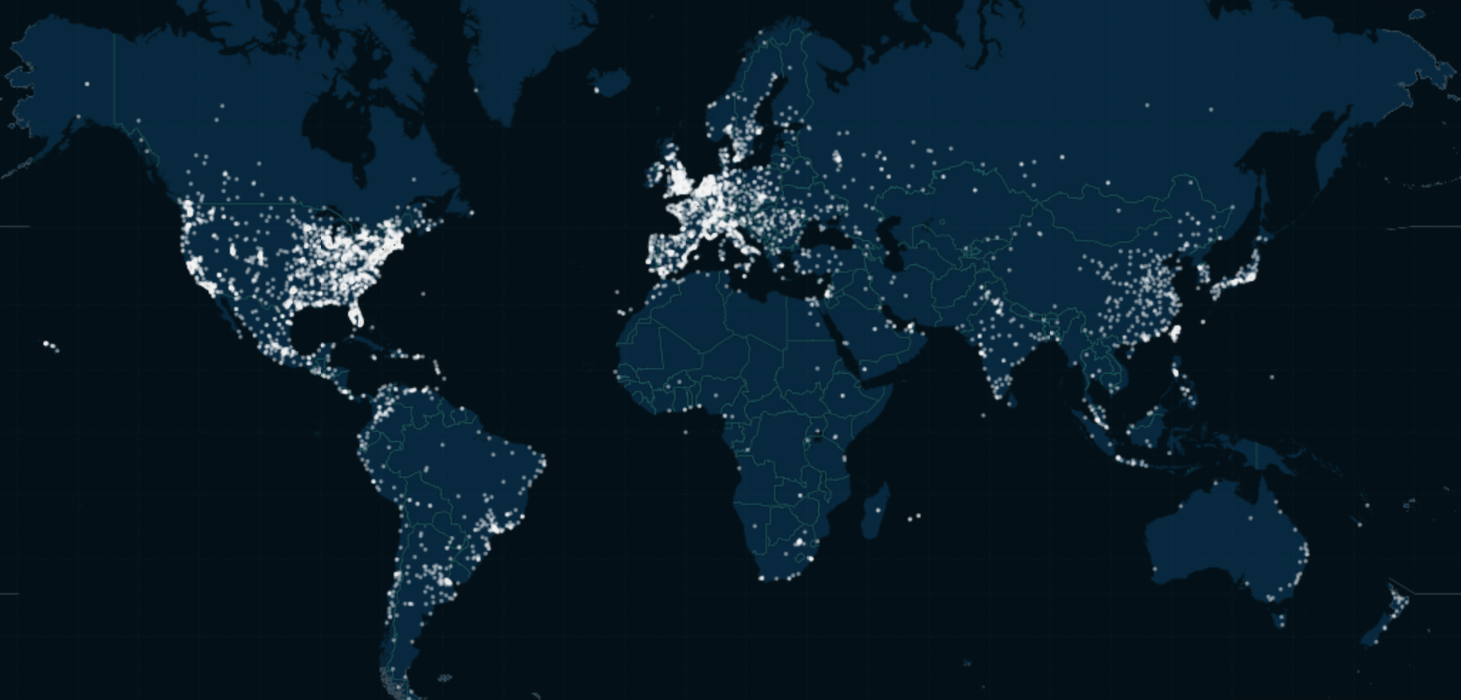 selection of users around the world